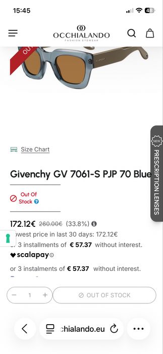 Givenchy GV 7061-S PJP 70 Blue