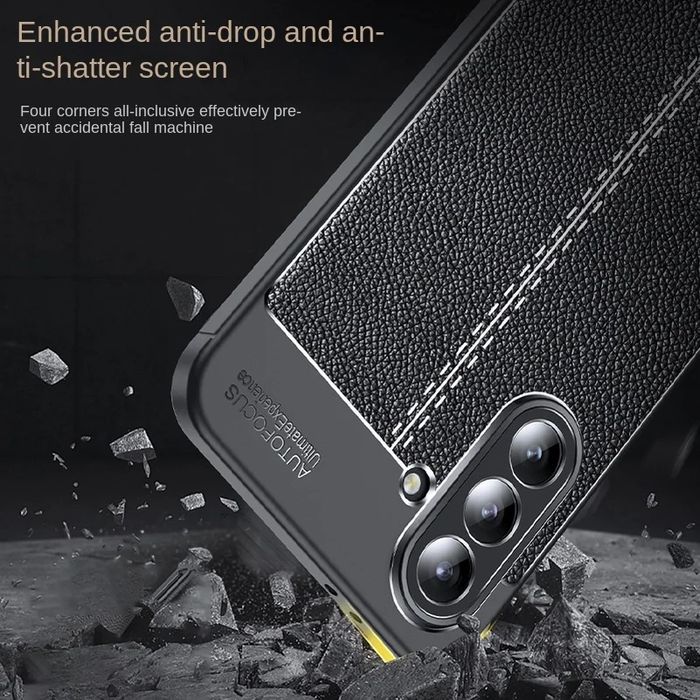 Samsung Galaxy A37 A17 A56 A36 A26 A16 / Лукс кейс гръб кожена шарка