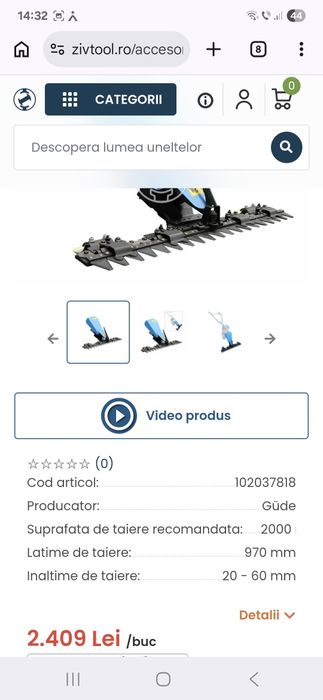 Multifuncțional nou in cutie . Mf 360 cu lama de cositoare si freza  .Garanție 2 ani