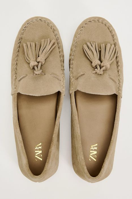 Замшевые мокасины Zara 36р