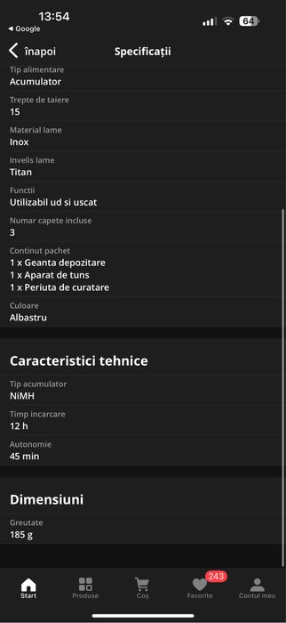 Aparat de tuns rowenta TN5120