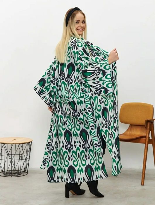 ADRAS Xalat в восточном стиле из хлопка с полиэстером. Халат-кимоно