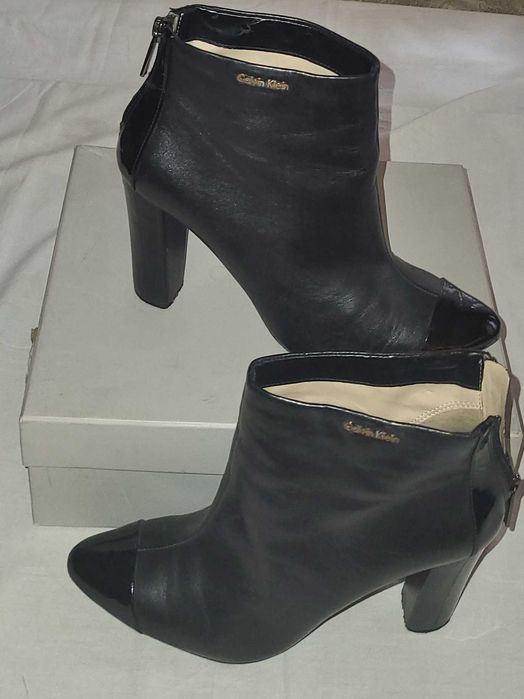 CALVIN KLEIN , ZARA кубинки / боти от естествена кожа 37,5- 38