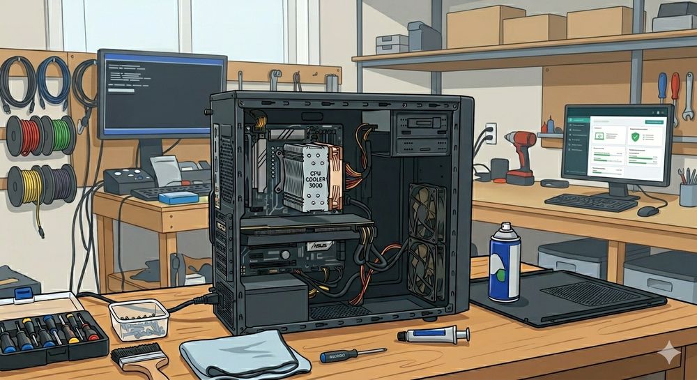 Обслуживание и чистка компьютера