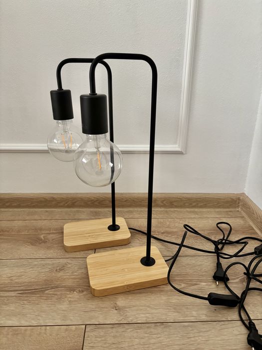 Set 2 veioze Ikea Tvarhand, becuri incluse!
