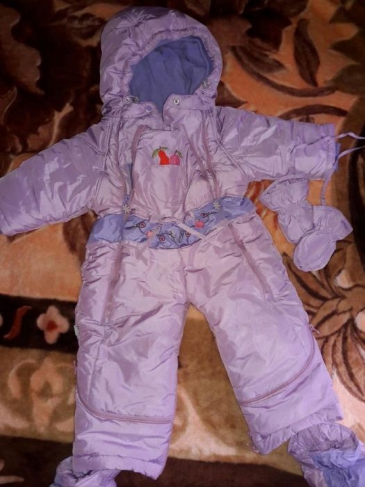 Зимний детский комбинезон-трансформер.
