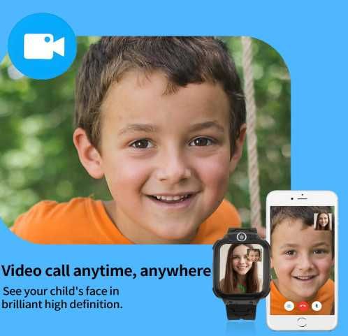 Детски смарт часовник с GPS тракер, SIM карта за разговори