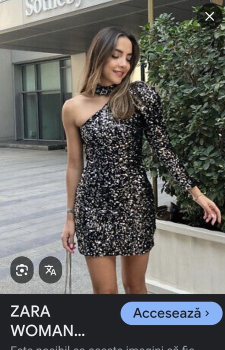 Rochie cu paiete ZARA NOUA, marimea XS