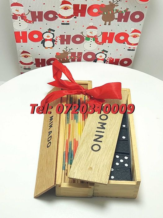 Pachet Cadou Gift  Joc Marocoo mikadoSi Domino  Transport Gratu