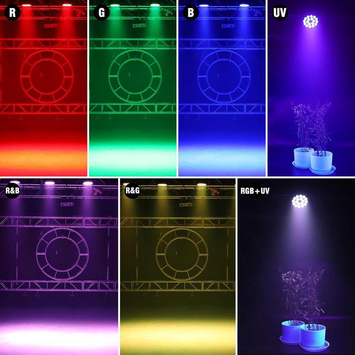 LED PAR RGB-UV DMX Заливка 18/18W