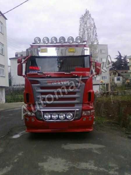 Bullbar, bara inox, suport proiectoare plafon Scania