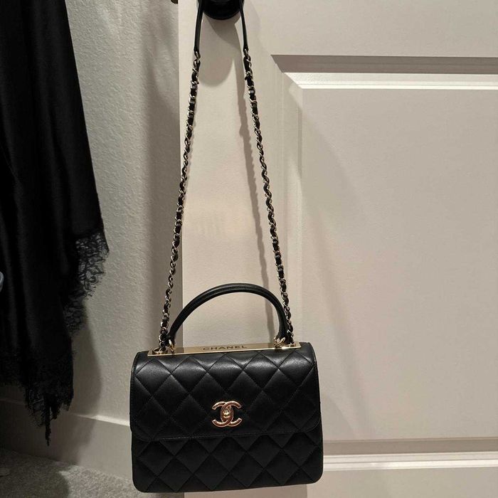 Geantă Chanel din Piele Neagră, Poseta Chanel din Piele