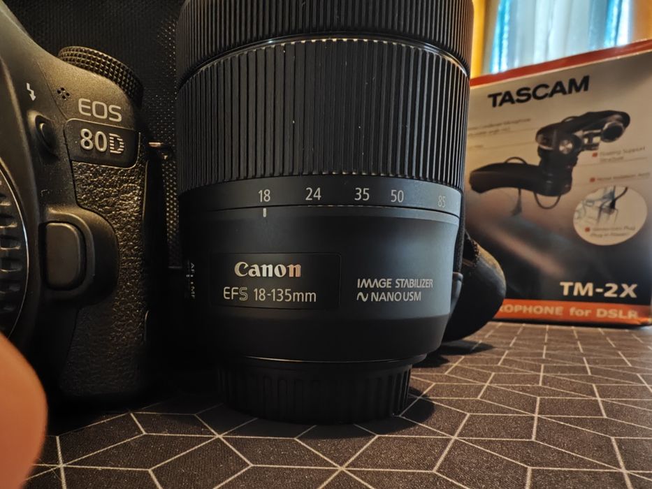 Canon EOS 80D + 18-135mm Nano USM + 50mm + accesorii