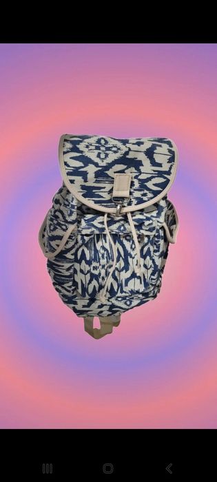 rucsac mare alb/albastru