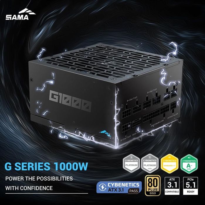 Sursa PC Gaming 1000w full modulara dedicata RTX 5xxx certificare GOLD!
