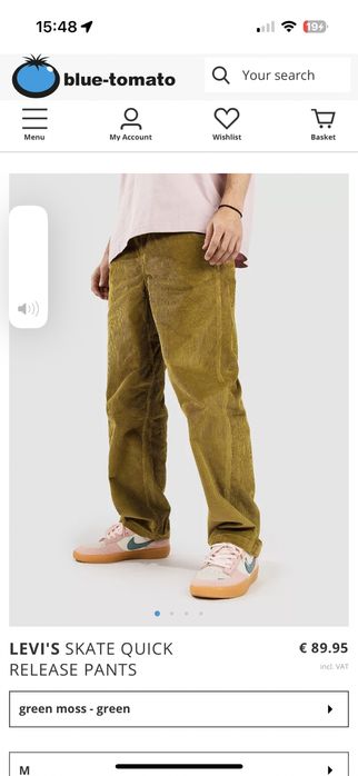 Pantaloni LEVI’S skate quick release noi XL