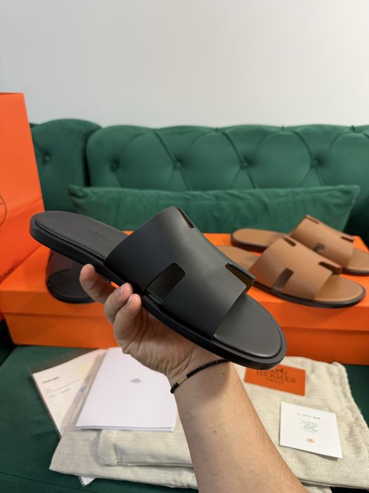 Papuci Hermes piele naturala 100% Full Box colectie noua