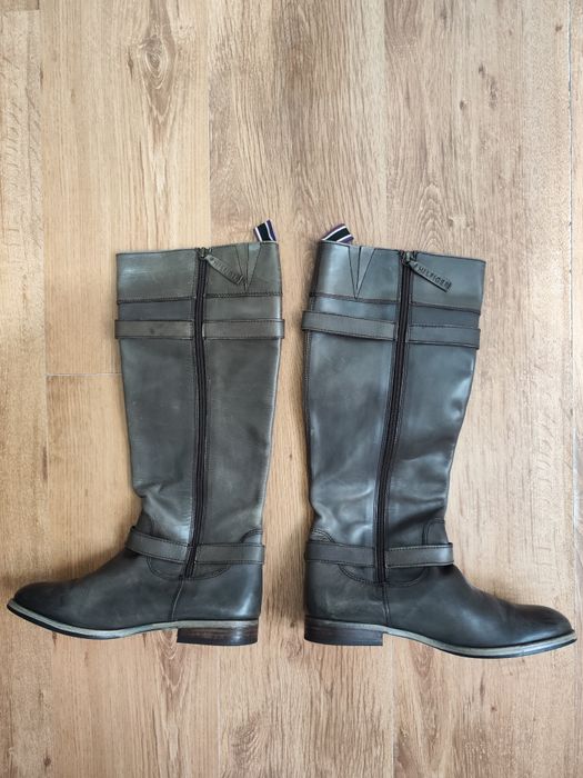 Cizme lungi Tommy Hilfiger din piele mărimea 38