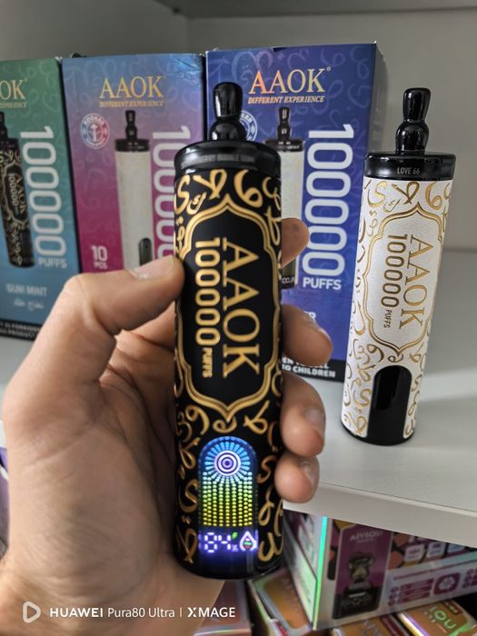 Vape 100.000 Puffs Narghilea Reincarcabil  Are Sunet Abur Mult