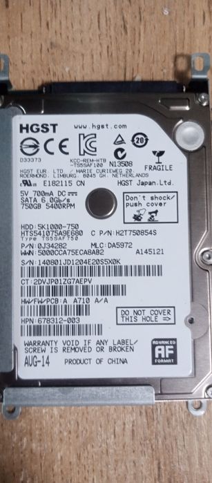 HDD,750гб,500гб диски рабочие