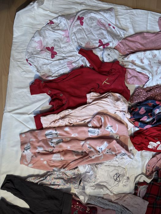 Lot complet haine nou nascut fetita aproape gratis/donez multe body salopete combinezoane pantaloni H&M Next C&A Zara