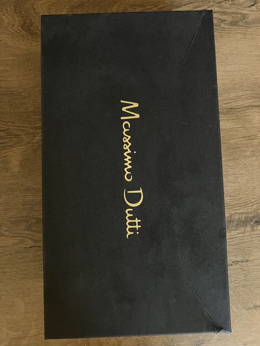 Loafers piele intoarsă Massimo Dutti bleumarin