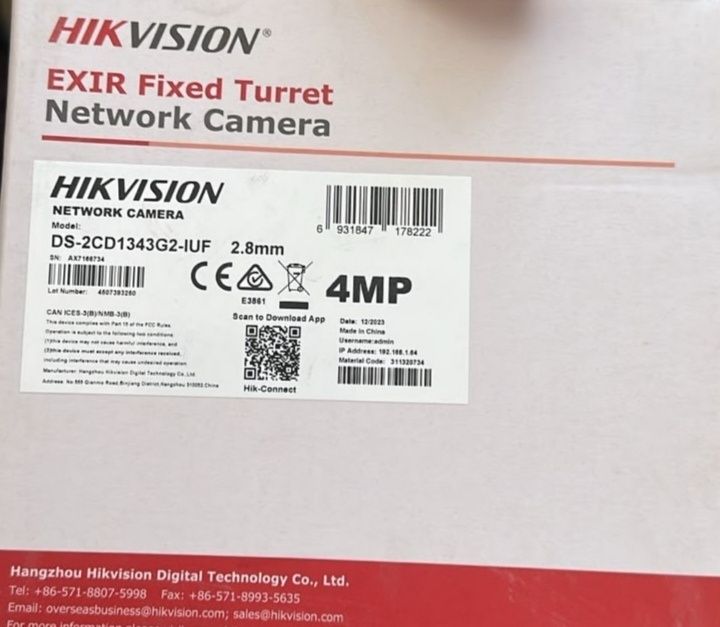 Ip камеры Видео-наблюдения Hikvision
