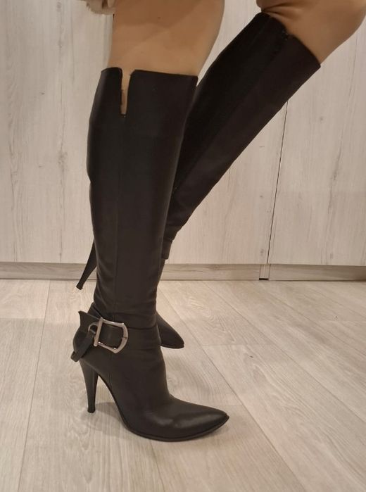 Сапоги осенние кожаные