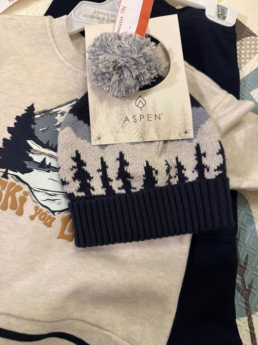 Бебешки комплект от Германия Aspen - блуза с панталон и шапка