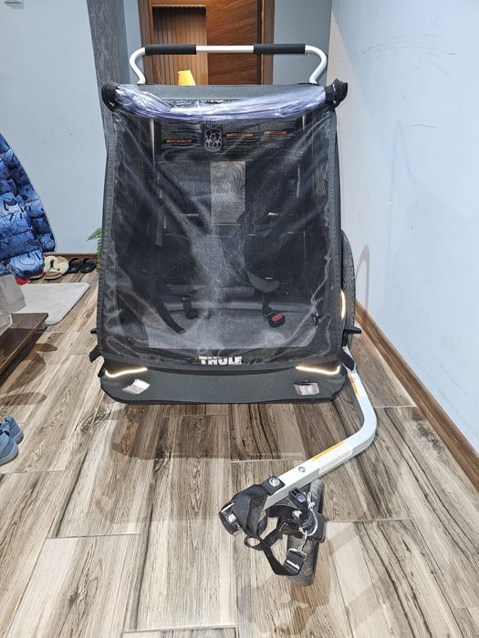 Thule Coaster XT – за две деца, Вело ремарке+детска количка