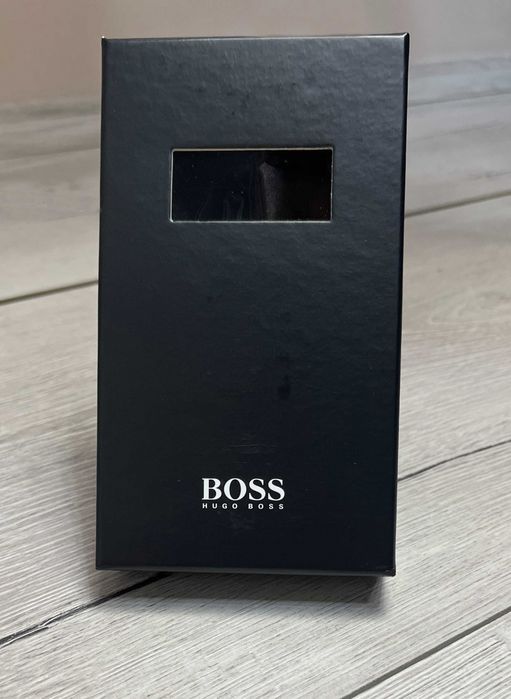 HUGO BOSS Черна копринена папийонка, Коледен подарък за мъже