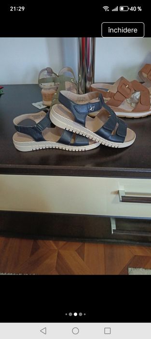 Sandale de piele CAPRICE, nr. 37,NOI