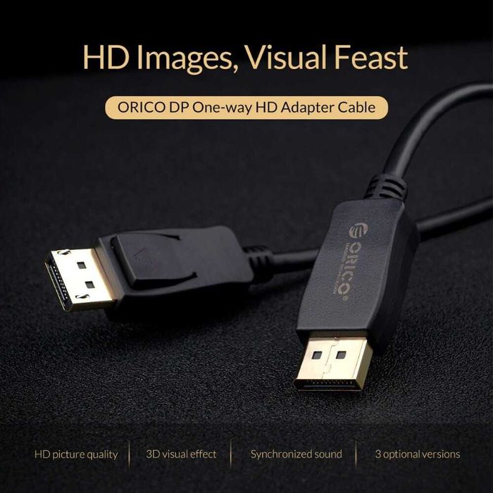 Cablu DisplayPort tata - tata laptop pc suporta audio 4K 60Hz - 2m