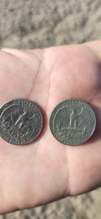 Продам четверть американских долларов 1970 и 1973 года