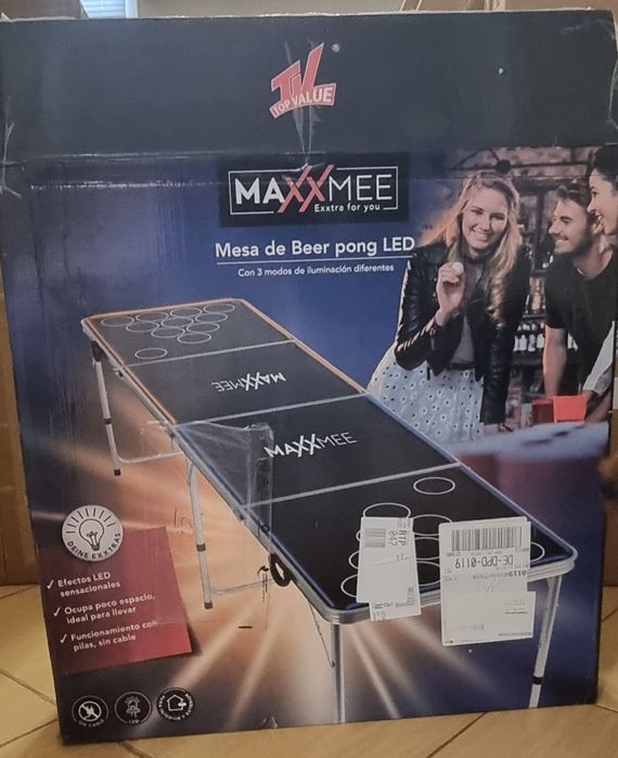 Преносима LED маса за биър понк Maxxmee