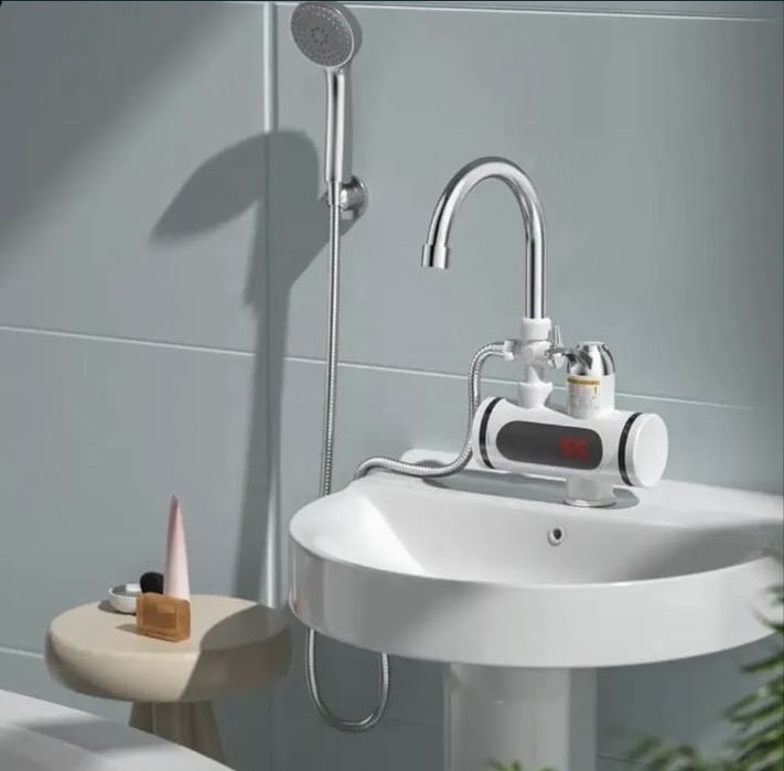 Robinet electric încălzitor cu dus instant afisaj LED blat/perete