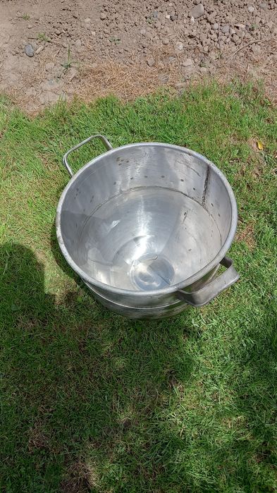 Vand vas mare inox masiv cu torti, 30-33 litri