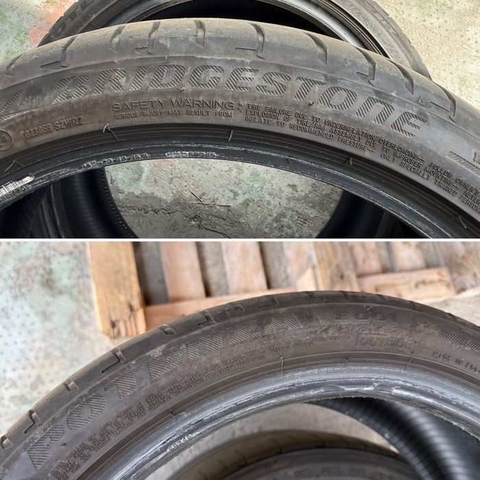 4бр. Рънфлат Летни Гуми Спорт-Пакет 245/35R/18 и 225/40R/18 **BRIDGESTONE** DOT:0218- 5.2мм.