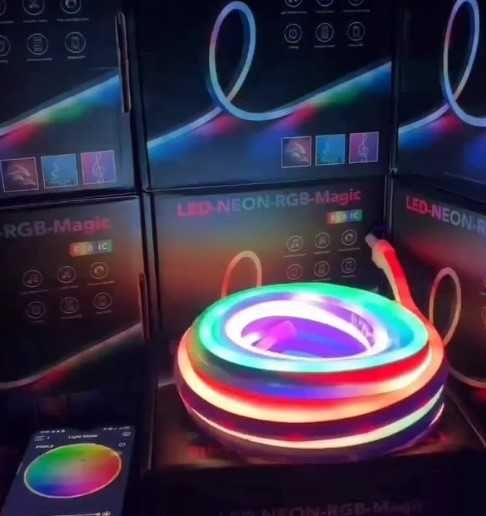Smart Bluetooth LED RGB неонова лента с дистанционно 5М без диоди