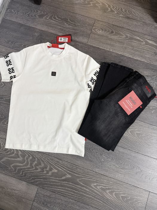 Blugi barbati 2 piese   Tricou si bulgi hugo boss Diesal dsquarde