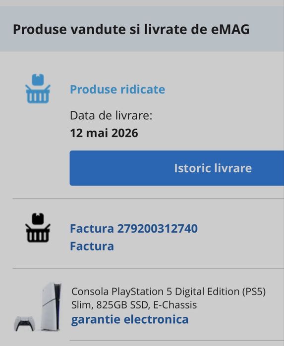 Consola PlayStation 5 Digital Edition (PS5) Slim, 825GB SSD, E-Chassis
