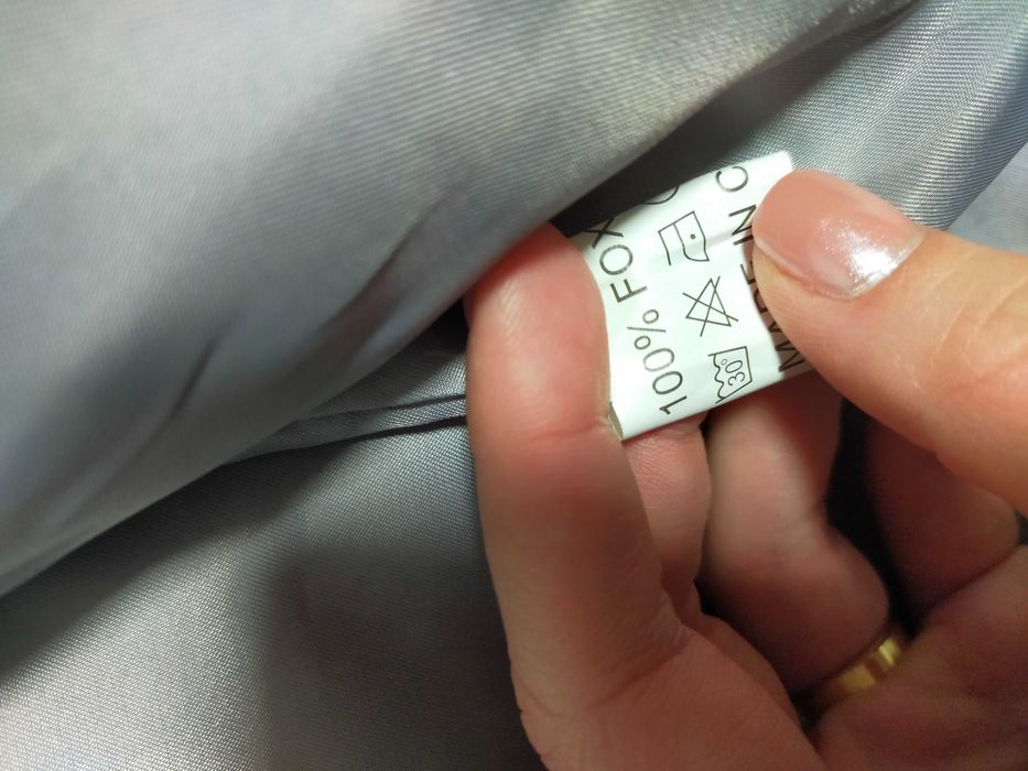 Haina de blana naturala vulpe modernă gri albăstrui