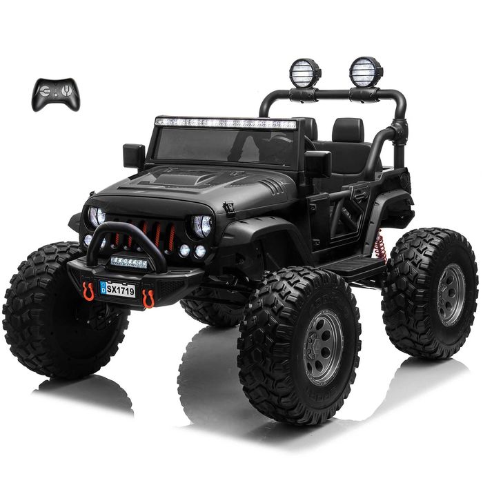 Акумулаторен Двуместен джип JEEP 4X4 12v14Ah батерия,MP4 плейър