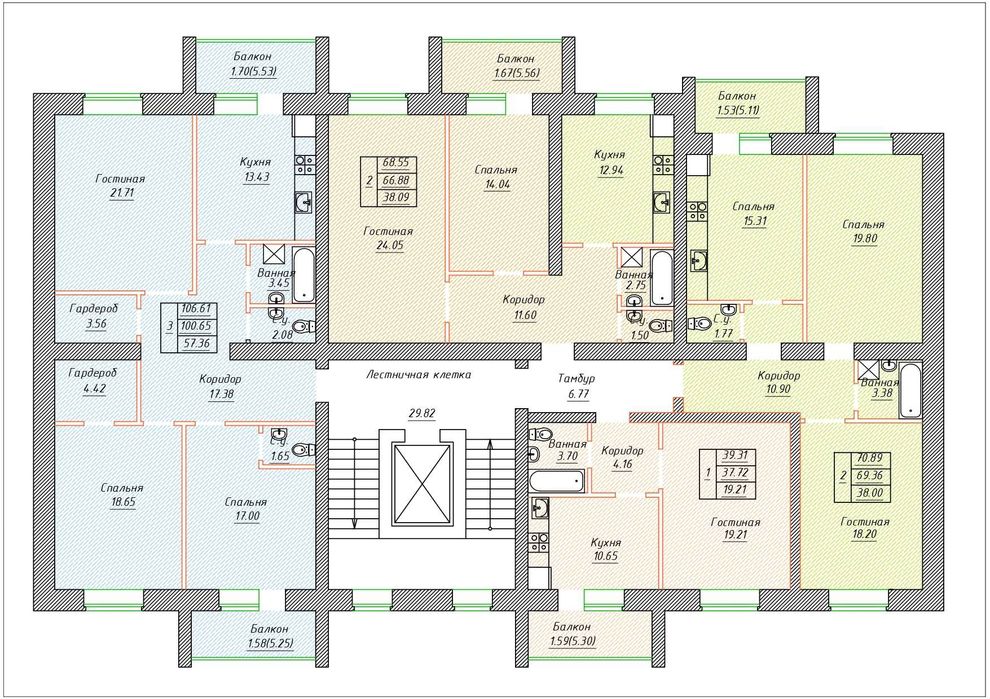 квартиры в черновой улучшенной отделке