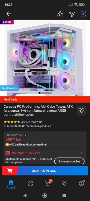 Carcasă PC Acvariu ProGaming Banshee 7 ventilatoare