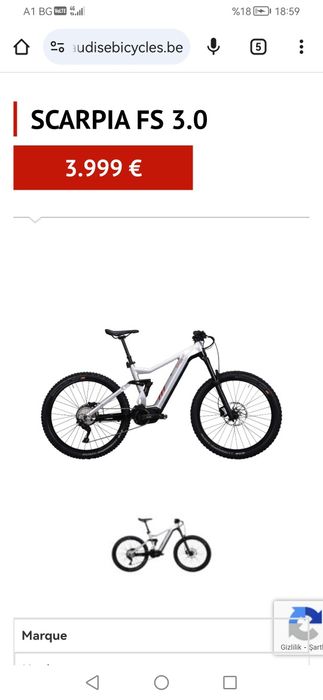 Електрически Kettler Scarpia FS3*27.5цола*Рамка-L*750Watta*Дропър*830к