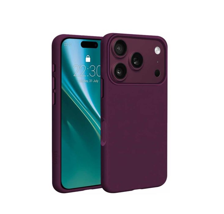 Husa iPhone 18 Pro Interior Alcantara Premium Dark Chery