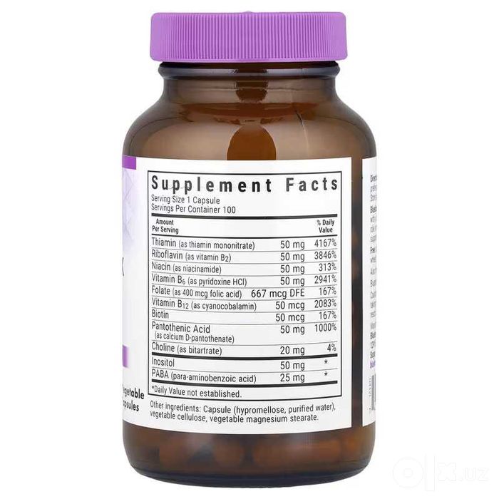 Bluebonnet B-Complex 50 B Complex 50 витамины группы B