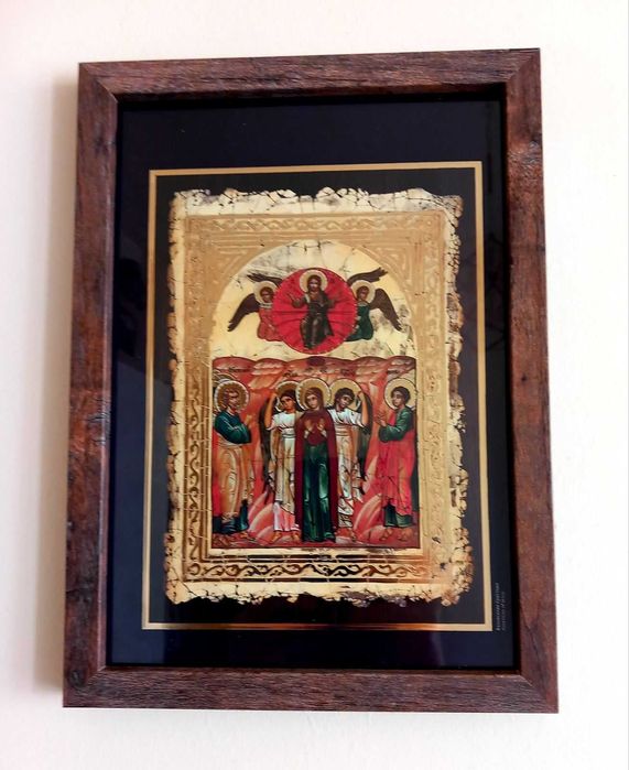 Икона Исус, Богородица, Св Иван Рилски, Св Данаил, Св Злата, Св Атанас