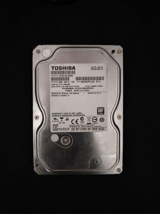 Жёсткий диск Toshiba 500 GB (3.5") для ПК